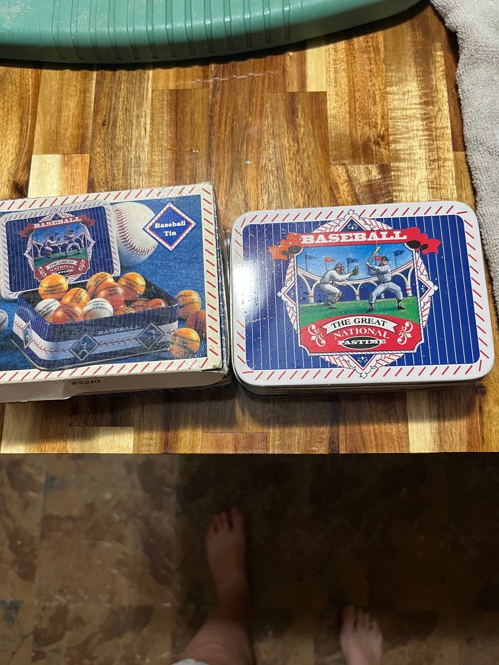 Giftco Baseball Tin Metal Vintage The Great National Pastime Collectible